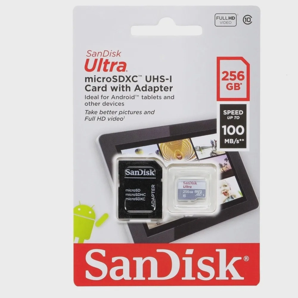 Cartão De Memória 256gb Micro Sd Ultra Classe 10 A1 Sandisk